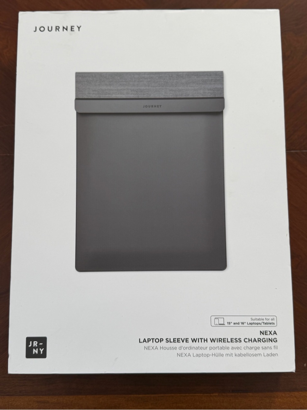 Nexa Gray Laptop Sleeve with Wireless Charging